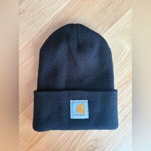 Carhartt Dark Knit Hat with Logo Patch